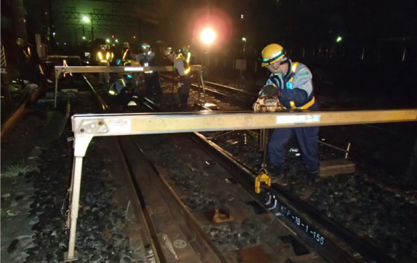 分岐器（ポイント）交換